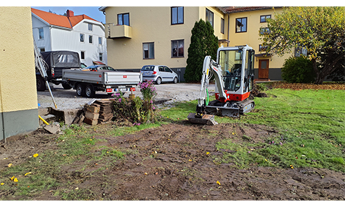Rensning och anläggning av gräsmatta