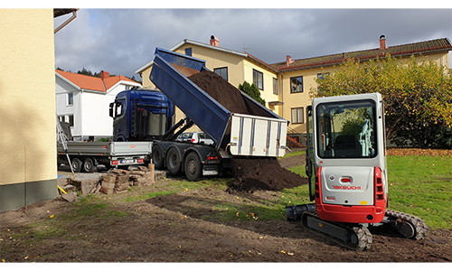 Rensning och anläggning av gräsmatta