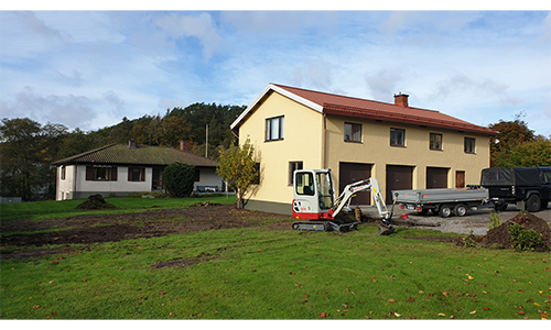 Rensning och anläggning av gräsmatta