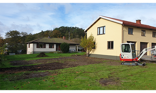 Rensning och anläggning av gräsmatta