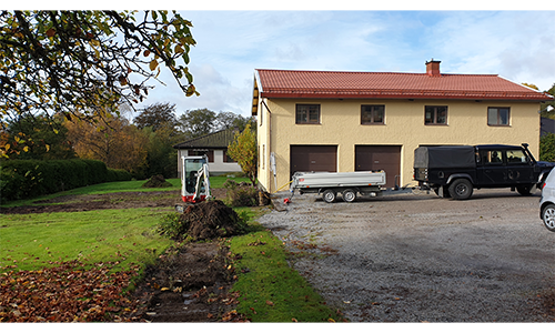 Rensning och anläggning av gräsmatta