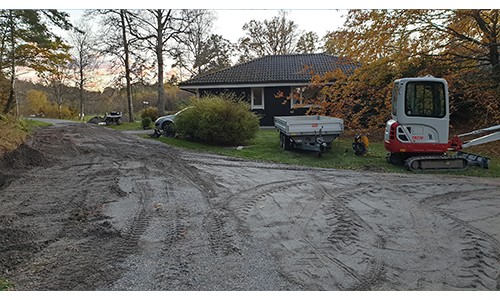 Ombyggnad av befintlig parkering